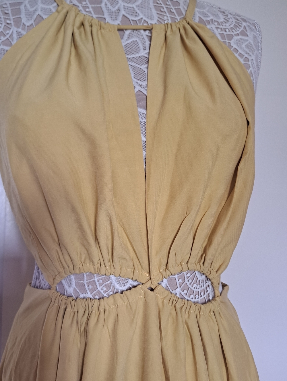 Summer Dress Cutout  Halter Maxi Dress Backless Boho with Side Slit. - Picture 4 of 8